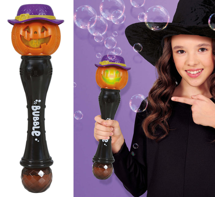 Baguette magique d'Halloween Citrouille avec son et lumière 32cm
