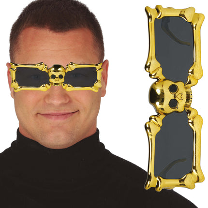 Lunettes dorées Squelette
