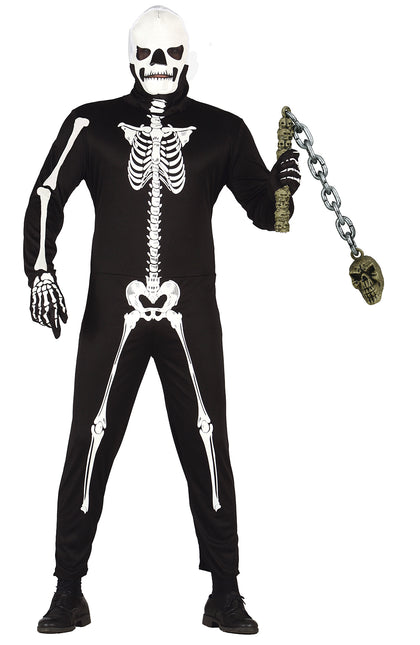 Halloween Faux bâton d'arme crâne sur chaîne 84cm