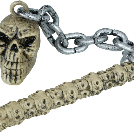 Halloween Faux bâton d'arme crâne sur chaîne 84cm