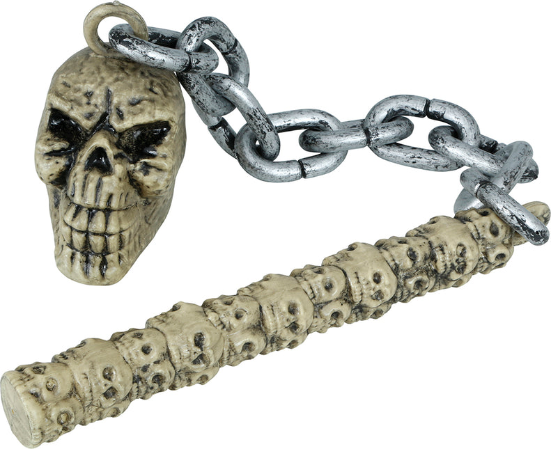 Halloween Faux bâton d'arme crâne sur chaîne 84cm