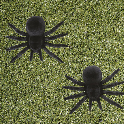 Fausse araignée noire 10cm 2pcs