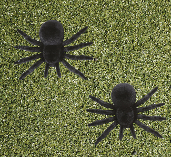 Fausse araignée noire 10cm 2pcs