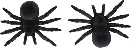 Fausse araignée noire 10cm 2pcs