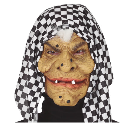 Masque d'Halloween Sorcière à capuche