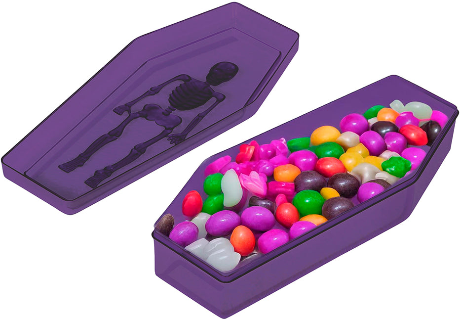 Bol à bonbons d'Halloween violet 19cm