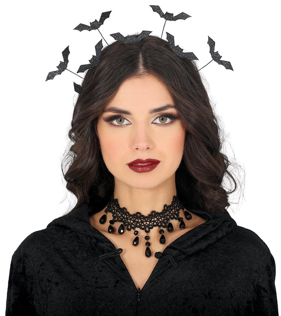 Bandeau d'Halloween Chauves-souris noires