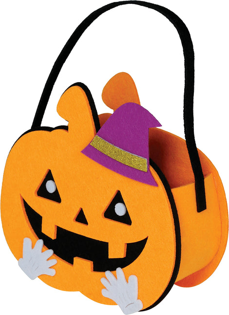 Panier d'Halloween Citrouille 16cm