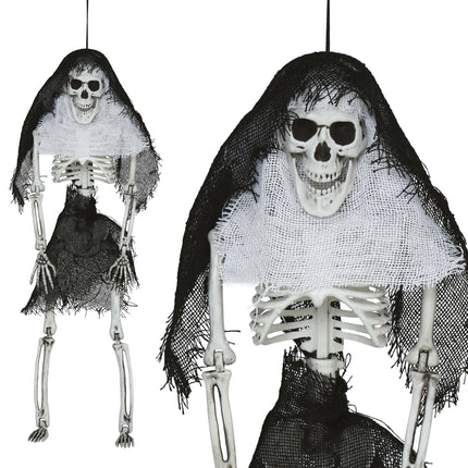 Squelette d'Halloween avec capuche 45cm