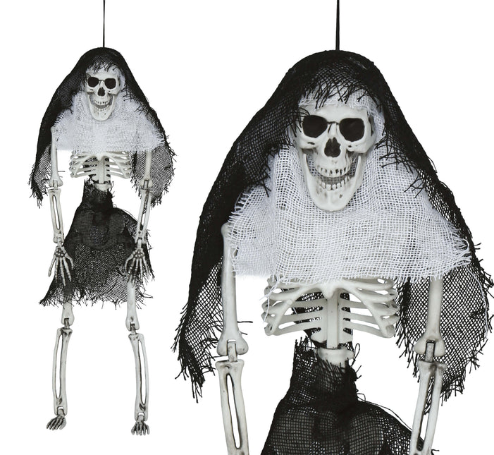 Squelette d'Halloween avec capuche 45cm