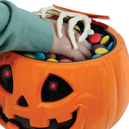 Halloween Bowl Pumpkin Light, Sound And Motion 15cm