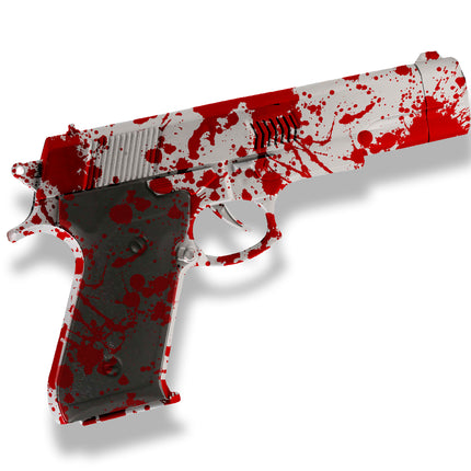 Halloween Faux pistolet avec du sang 24cm