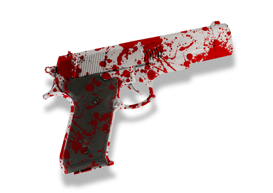 Halloween Faux pistolet avec du sang 24cm