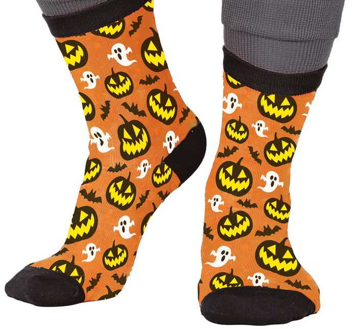 Chaussettes d'Halloween Citrouille et fantômes