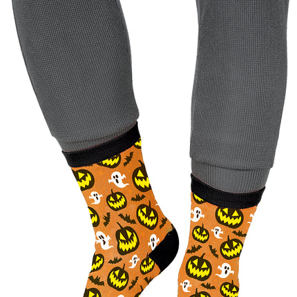 Chaussettes d'Halloween Citrouille et fantômes