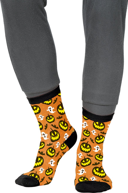 Chaussettes d'Halloween Citrouille et fantômes