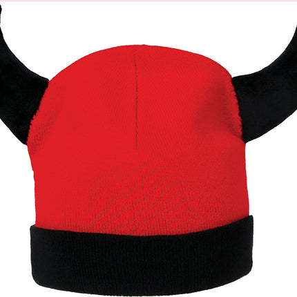 Chapeau noir rouge Diable avec yeux