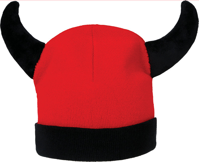 Chapeau noir rouge Diable avec yeux