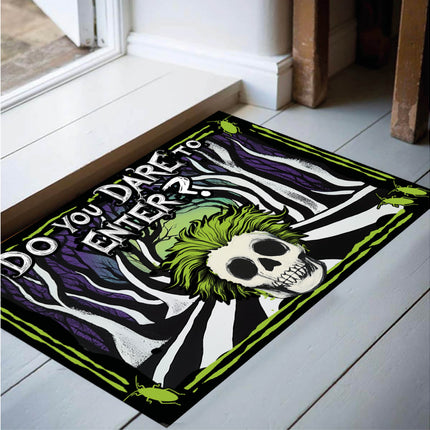 Paillasson Halloween Noir Vert Dare To Enter 60cm