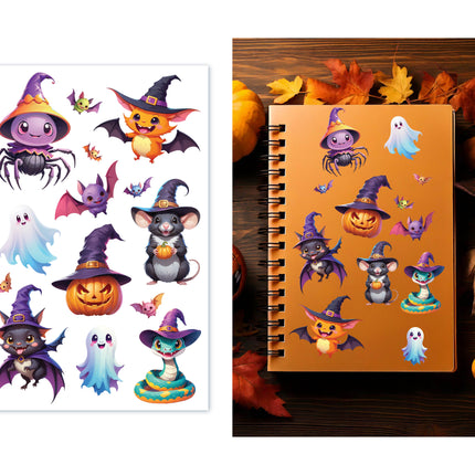 Autocollants d'Halloween colorés