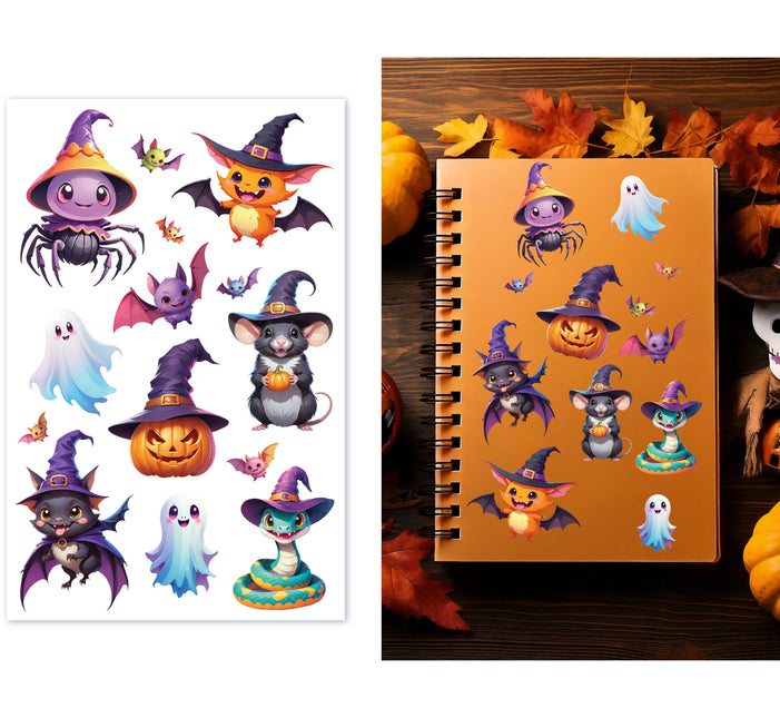 Autocollants d'Halloween colorés