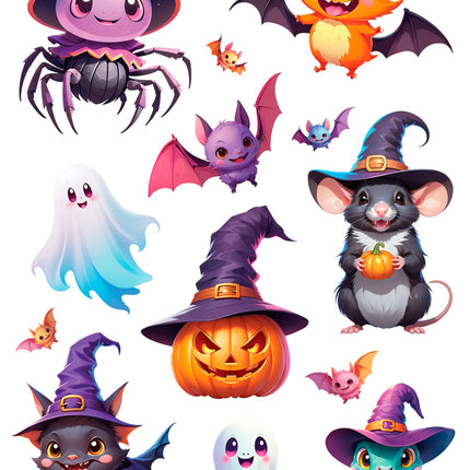 Autocollants d'Halloween colorés