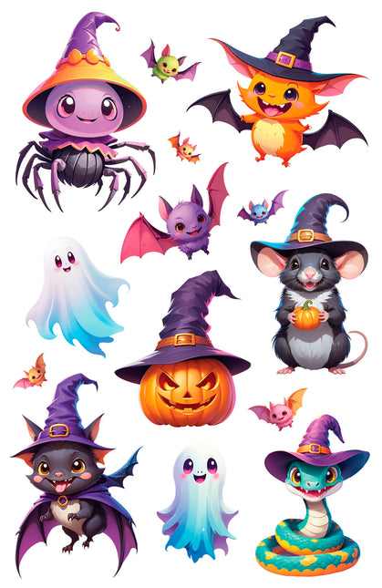 Autocollants d'Halloween colorés