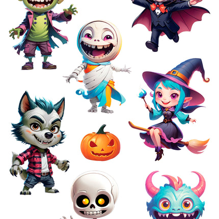 Autocollants Halloween Monster