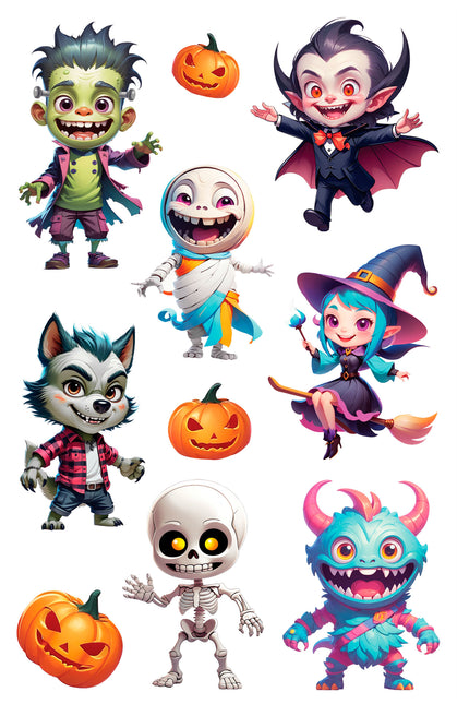 Autocollants Halloween Monster