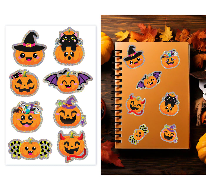 Autocollants d'Halloween Citrouille