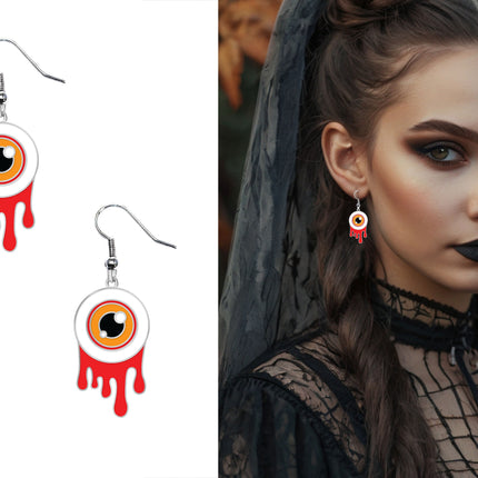 Boucles d'oreilles Halloween Boules d'yeux