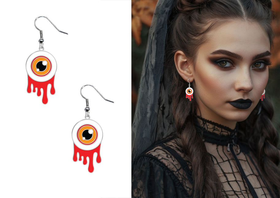 Boucles d'oreilles Halloween Boules d'yeux