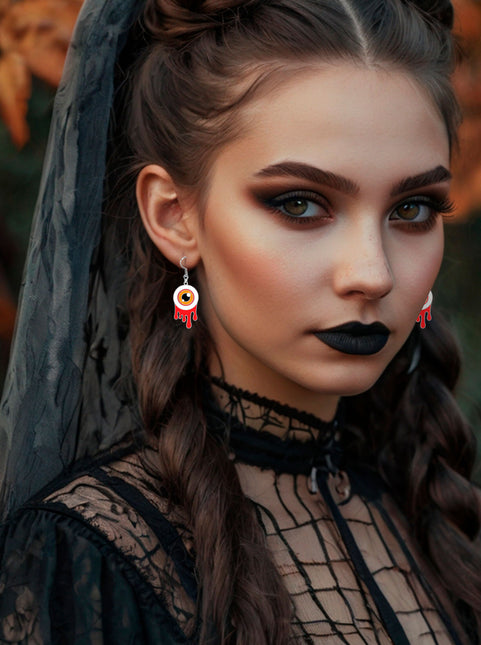 Boucles d'oreilles Halloween Boules d'yeux