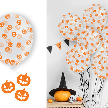 Ballon confetti citrouille 10pcs