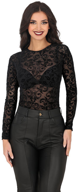 Chemise en dentelle noire