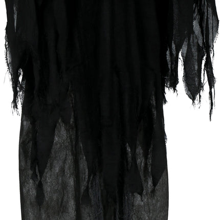 Halloween Poupée Squelette Noir Deux Crânes Avec Lumière Et Son 1.7m