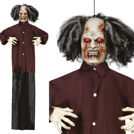 Poupée Halloween Zombie avec lumière, son et mouvement 1.8m