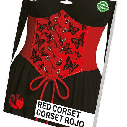 Rood Corset Dames Vlinders