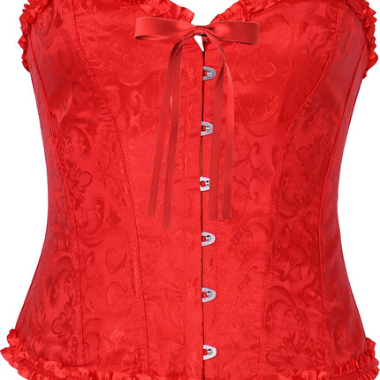 Corset rouge dentelle pour dames