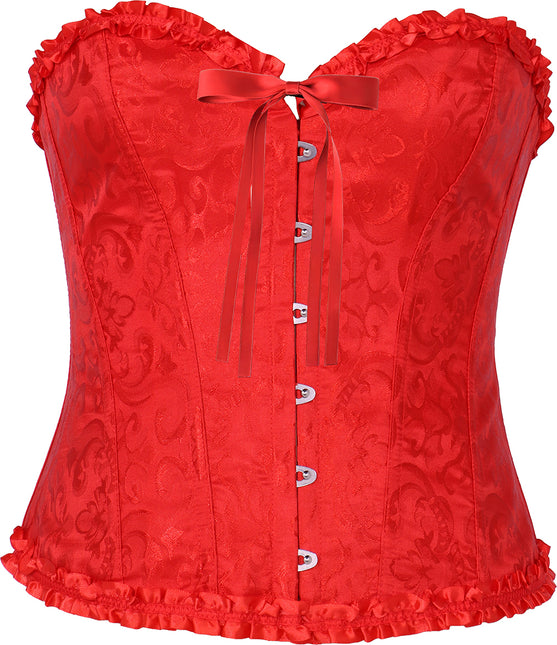 Corset rouge dentelle pour dames
