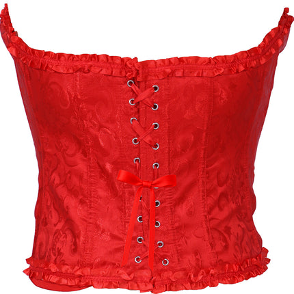 Corset rouge dentelle pour dames
