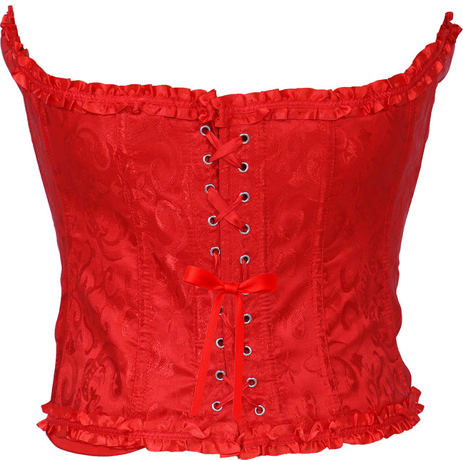 Corset rouge dentelle pour dames