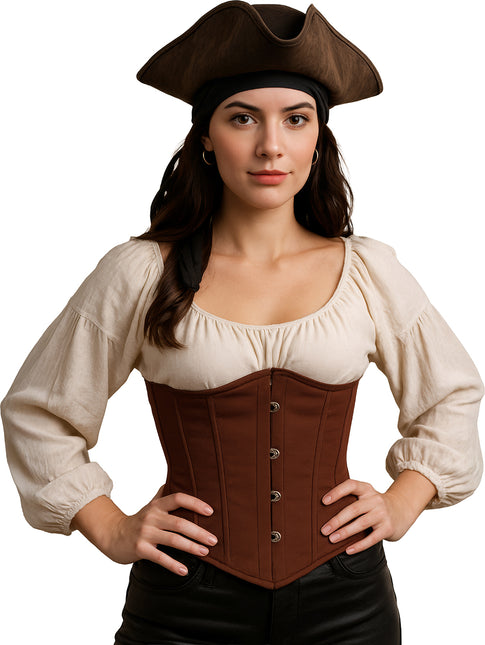 Corset marron Dames Pirate