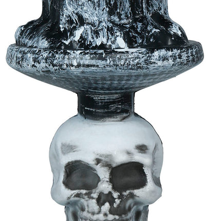 Bougeoir d'Halloween « Squelette gris » - 1 pièce