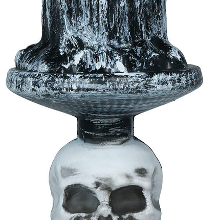 Bougeoir d'Halloween « Squelette gris » - 1 pièce