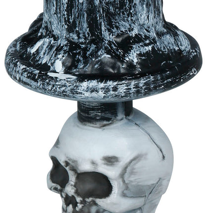 Bougeoir d'Halloween « Squelette gris » - 1 pièce