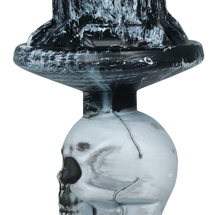 Bougeoir d'Halloween « Squelette gris » - 1 pièce
