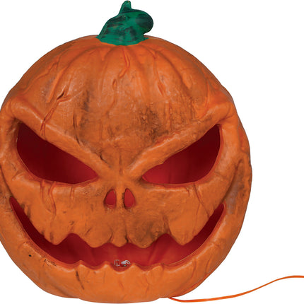 Citrouille d'Halloween orange avec lumière, 28 cm