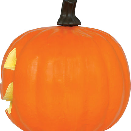 Citrouille d'Halloween en mousse orange avec lumière, 28 cm