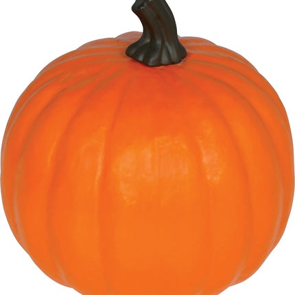 Citrouille d'Halloween en mousse orange avec lumière, 28 cm